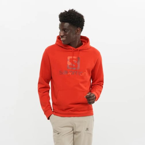 Red Salomon Outlife Logo Summer Men's Hoodie | IE MD5460